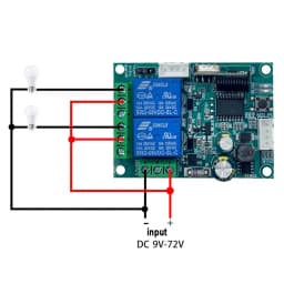 With Limit Switch 2 Relay Door Opener Garage Gate Door Receiver DC 9-72V 12V 24V & 433MHz Remote Control Controller Transmitter