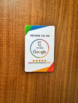NFC 215 Programmable Card - Google Review Sticker, 13.56Mhz Waterproof NFC Tag, Stand Table Station for Business Promotion