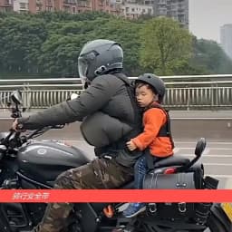 Adjustable Motorcycle Safety Belt for Kids Child Reflective Rear Seat Grab Handle Strap Motorcycle Breathable Harness Anti-Drop