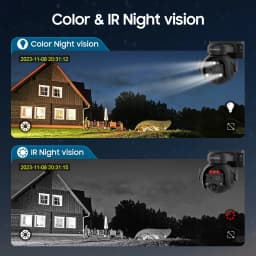 SHIWOJIA 12X Zoom 4G LTE Solar Security Camera 8MP Night Vision Dual-Lens Outdoor WiFi Solar Battery Camera PIR Human Detection