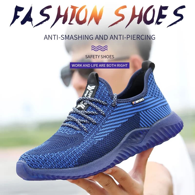 Steel Toe Cap Working Boots Safety Shoes for Man Construction&Indestructible Work Shoes Puncture-Proof Summer Work Shoes
