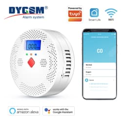 Tuya WiFi Smart Carbon Monoxide Detector Alarm 85dB Sound Warning LCD Digital Display Home Indoor Real-Time CO Monitor