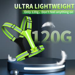 LED Reflective Vest Running Gear USB Rechargeable LED Light Up Vest High Visibility Running Lights Safety Protective Clothing