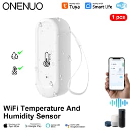 Waterproof Temperature Humidity Sensors IP65 Outdoor/ Indoor Smart Home Tuya Sensor Support Alexa Googe Assistant