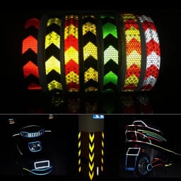 Arrow 25mm*5m Reflective Bicycle Stickers Self-Adhesive Reflectors Waterproof Warning Tape Strips For Car Bike Helmet Motorcycle