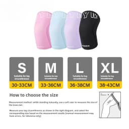 SCR Sports Knee Pads Colorful Neoprene Squat Weightlifting Basketball Strongman 7mm Outdoor Fitness Protection Gear