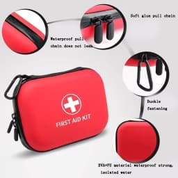 Portable Home First Aid Kit School Emergency Epidemic Prevention PU Waterproof First Aid Kit Car EVA Hard Shell Storage Kit
