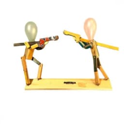 DIY Ultimate Balloon Popping Duel Bamboo Man Double Person EDC Portable Outdoor Fighting Prop Creative Tool