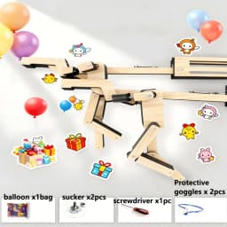 DIY Ultimate Balloon Popping Duel Bamboo Man Double Person EDC Portable Outdoor Fighting Prop Creative Tool