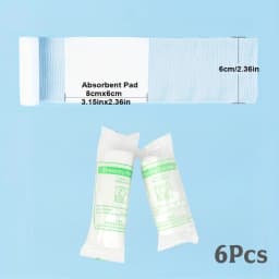 6Pcs Medical Sterile Gauze Bandage Roll PBT Elastic Hemostatic Trauma Wound Care First Aid Travel Absorbent Pads Disposable Kit