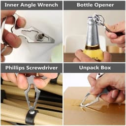 Self Defense Weapons Outdoor EDC Survival Tool Defence Personal Keychian Stinger Bottle Combination Opener Wrench for Men Women
