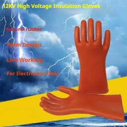 10kv 12kv Rubber Electrician Safety Glove Anti-electricity Protect High Voltage Electrical Insulating Gloves