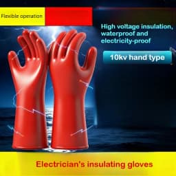 10kv 12kv Rubber Electrician Safety Glove Anti-electricity Protect High Voltage Electrical Insulating Gloves