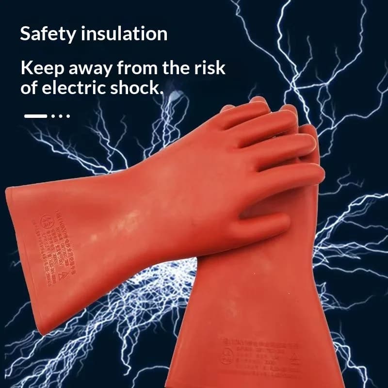 10kv 12kv Rubber Electrician Safety Glove Anti-electricity Protect High Voltage Electrical Insulating Gloves