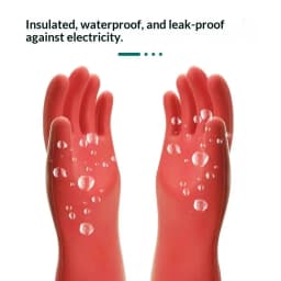 10kv 12kv Rubber Electrician Safety Glove Anti-electricity Protect High Voltage Electrical Insulating Gloves
