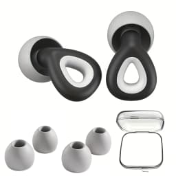 HUAK 1 pair of silicone earplugs, ear protection, hearing protection,swim, sleep, work, travel and other scenes, noise reduction