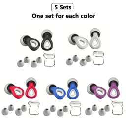 HUAK 1 pair of silicone earplugs, ear protection, hearing protection,swim, sleep, work, travel and other scenes, noise reduction