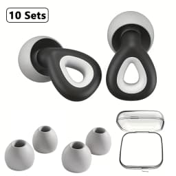 HUAK 1 pair of silicone earplugs, ear protection, hearing protection,swim, sleep, work, travel and other scenes, noise reduction