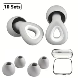 HUAK 1 pair of silicone earplugs, ear protection, hearing protection,swim, sleep, work, travel and other scenes, noise reduction