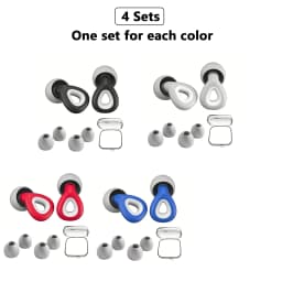 HUAK 1 pair of silicone earplugs, ear protection, hearing protection,swim, sleep, work, travel and other scenes, noise reduction