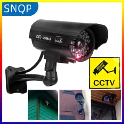 SNQP Fake Camera Dummy Waterproof Security CCTV Surveillance Camera With Flashing Red Led Light Outdoor Indoor
