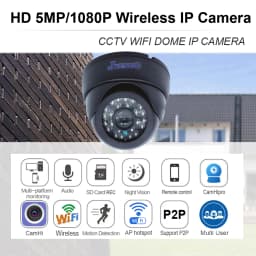 5MP 1080P Wifi IP Camera Dome Indoor Cctv Security Surveillance NightVision Infrared Video Wireless Home Cam Onvif CamHipro