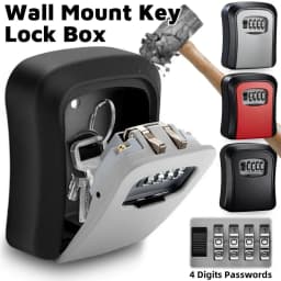 1pc Wall Mount Key Lock Box,4 Digit Password Code Security Lock,Secure Home Hotel Emergency Travel,Storage Box Organizer