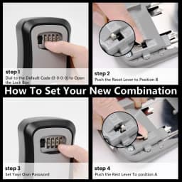 1pc Wall Mount Key Lock Box,4 Digit Password Code Security Lock,Secure Home Hotel Emergency Travel,Storage Box Organizer
