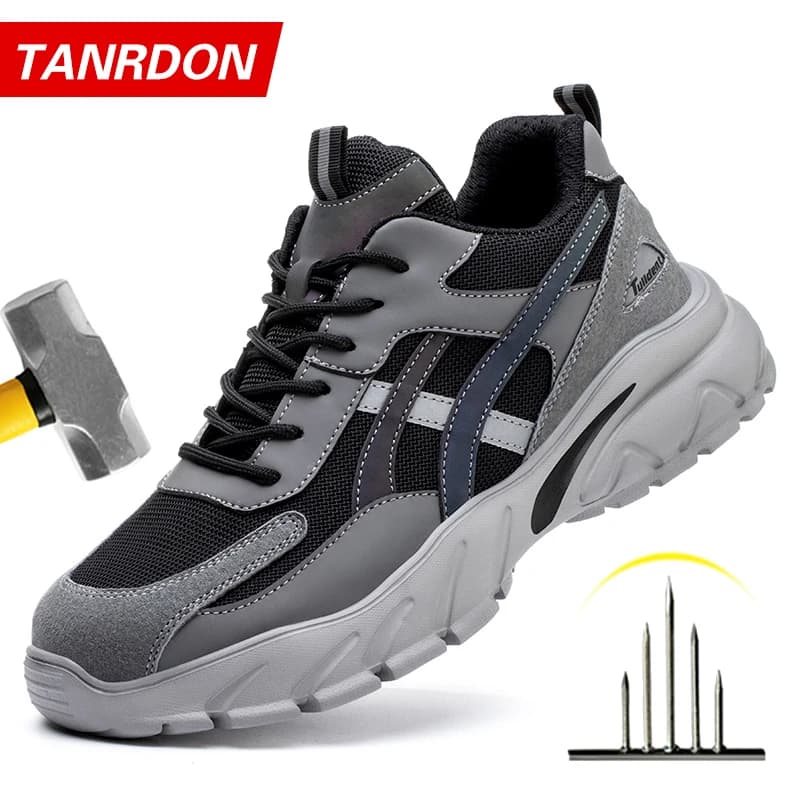Safety Shoes Men New Steel Toe Men's Work Shoes Puncture Proof Work Sneaker Male Protective Footwear Work Man Boots Safety Boots
