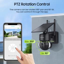 SHIWOJIA Outdoor Camera 4G / Wifi Solar Powered 7500mAh Battery with 5W Solar Panels 4MP Color Night Vision Wireless Garden CCTV