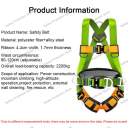 High Altitude Work Safety Harness Full Body Five-point Safety Belt Outdoor Climbing Training Construction Protective Equipment
