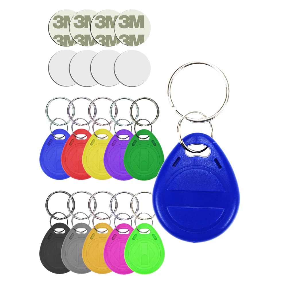 100pcs T5577 EM4305 RFID 125khz Key Keyfobs Copy Rewritable Writable Rewrite Duplicate Proximity ID Token Ring Blank Access