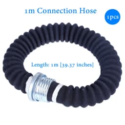 0.5m/1m 40MM Rubber Corrugated Tube Gas Dust Mask Filter Interface Snorkel Wear Resistant Anti-aging Filter Connecting Pipe