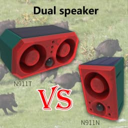 Solar Alarm Animal Repeller Two Speakers Recording Motion Detection Alarm Sensor Flash Sensing Extra Large Volume