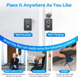 New Bluetooth Fingerprint Password Key Lock Box Waterproof Wall Mounted Door Hanging Safe Deposit Box Smart OKLOK Management