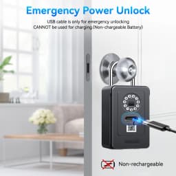 New Bluetooth Fingerprint Password Key Lock Box Waterproof Wall Mounted Door Hanging Safe Deposit Box Smart OKLOK Management