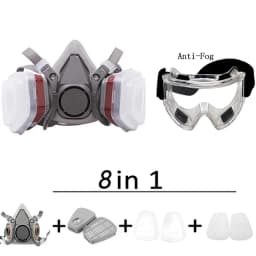 6200 Half Face Dust Gas Mask Respirator For Industrial Paint Spray Chemical Organic Vapor With Filters Protection Widely Used