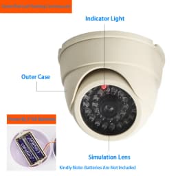 Creative Dome Dummy Camera Flashing Led Plastic Fake Conch Camera AA Battery Simulation CCTV Surveillance Security System