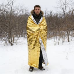 160*210cm Emergency Blanket Waterproof Keep Warm Blanket Camping Survival Tool Life Saving First Aid Insulation Tools  Gold