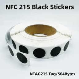 NFC Tag Black NFC Stickers Protocol ISO14443A13.56MHz NT/AG 215 Universal Label RFID Tags and All NFC Phones En Blanco Y Negr
