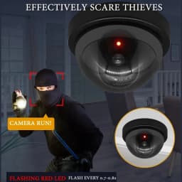 Dummy Camera Flashing Led Fake Camera Creative Black Plastic Dome CCTV Camera Power Via AA Battery Surveillance Security System