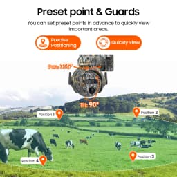 INQMEGA 8MP Solar Powered Camera 4K 4G / WIFI Solar Camera Solar Panel Security PIR Human Detection Cam in Forest