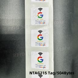 NFC Tags 30mm Waterproof Google Review Stickers 504Bytes NFC215 Chip NFC Tap Review Sticker Review us on Google Sticker