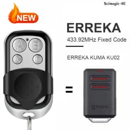 For ERREKA LUNA 2 / LUNA 3 / RESON 1 / RESON 2 / KUMA KU02 Garage Door Remote Control Duplicator 433.92MHz Fixed Code Gate Opene