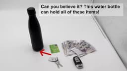 Secret Hidden Safe Diversion Water Bottle Steel Secret Stash Spot Can Hidden Safes Storage Compartment for Cards Keys Cash Money