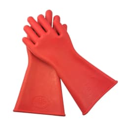 Red Electrician Insulating Gloves Rubber Withstanding Voltage 220V Work Safe Gloves 5KV Industrial Insulation Mittens