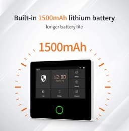 Staniot WiFi SecPanel 5 Wireless Home Alarm System Tuya Smart 4.3" Touch Screen Security Kit Built-in Siren APP Remote Control
