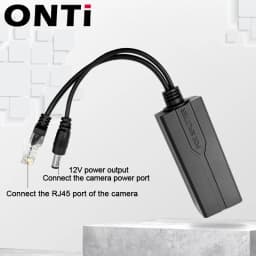 ONTi 100M/1000M Standard POE Splitter 48V to 5V 12V 1.2A 2.2A Micro USB Tpye-C for IP Camera / Router / Wrieless AP