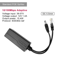 ONTi 100M/1000M Standard POE Splitter 48V to 5V 12V 1.2A 2.2A Micro USB Tpye-C for IP Camera / Router / Wrieless AP