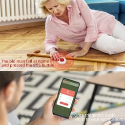 ACJ WiFi Emergency Call Button Smart TUYA SOS Caregiver Pager Phone Alert Transmitter Emergency Call Button for Elderly Patient